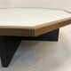 Table basse hexagonale en wengé 1960