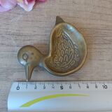 Small carved brass duck ashtray, duck pocket ashtray