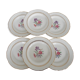 6 flowery dessert plates