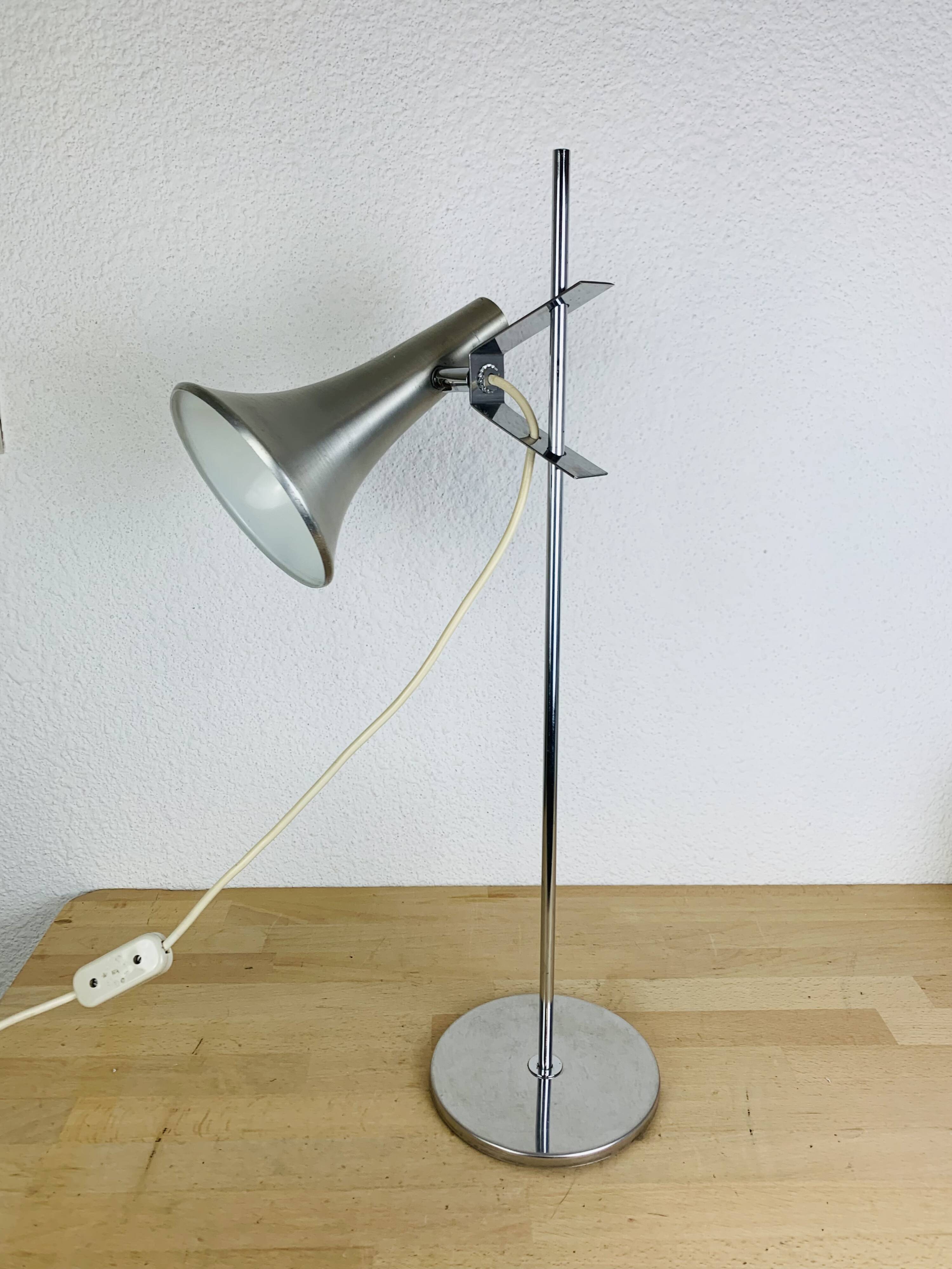 Vintage 70s aluminum desk lamp