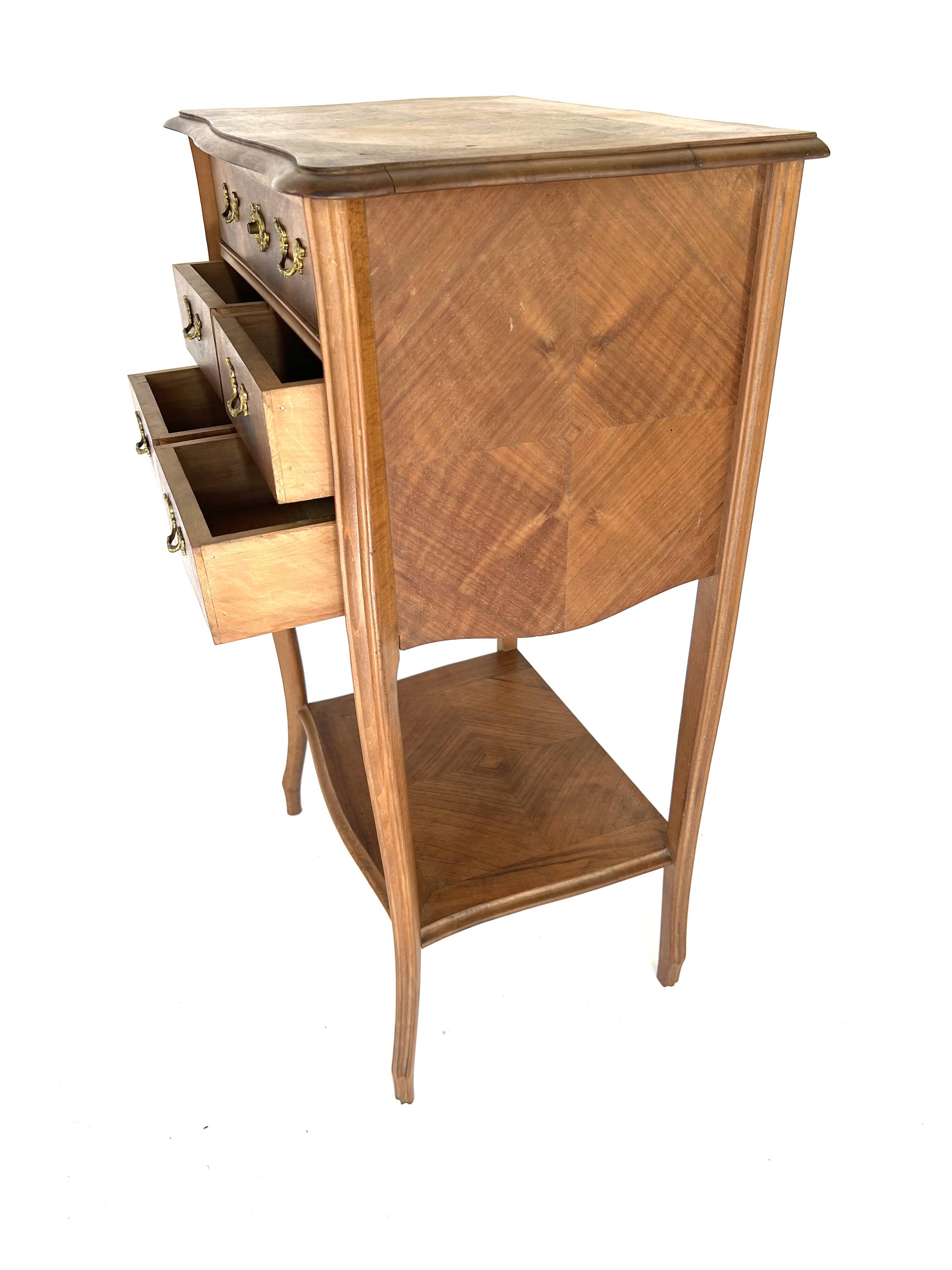 Louis XV style marquetry side table – circa 1900