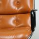 Charles Pollock leather office chair, Knoll edition, 1970