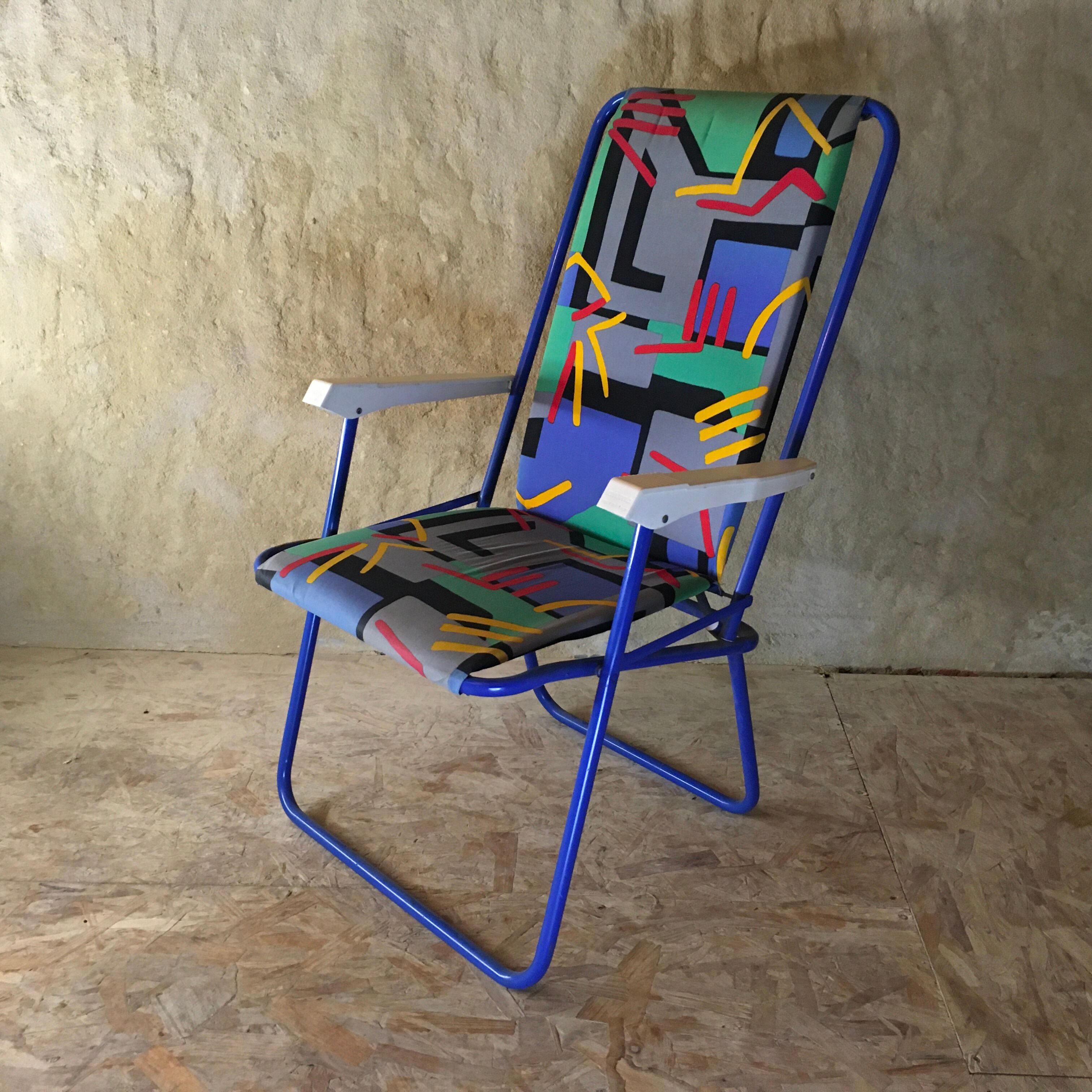 Pair of folding camping chairs "Lafuma"