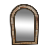 Brass and bone mirror