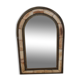 Miroir en laiton et os