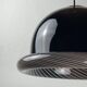 Vintage Italian black Murano pendant light, 1960s.