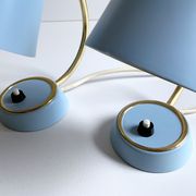 Pair of vintage table or bedside lamps, brass, 50s 60s