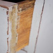 Gustavian chest of drawers with two drawers in gray painted from the year 1890s