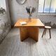 Square modernist table made of solid pine from the 1950s.