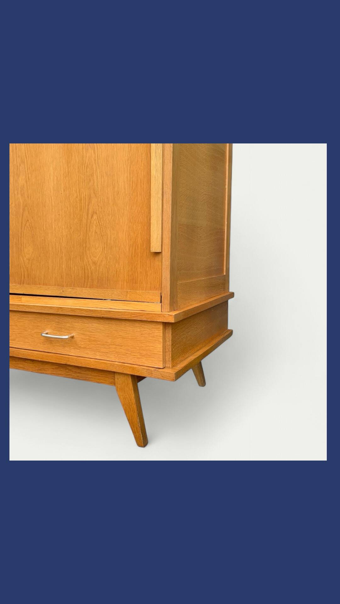 Vintage wardrobe with compass feet 1960