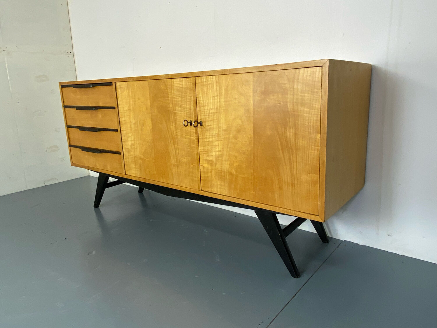 mid-century modern birch sideboard, 1950s