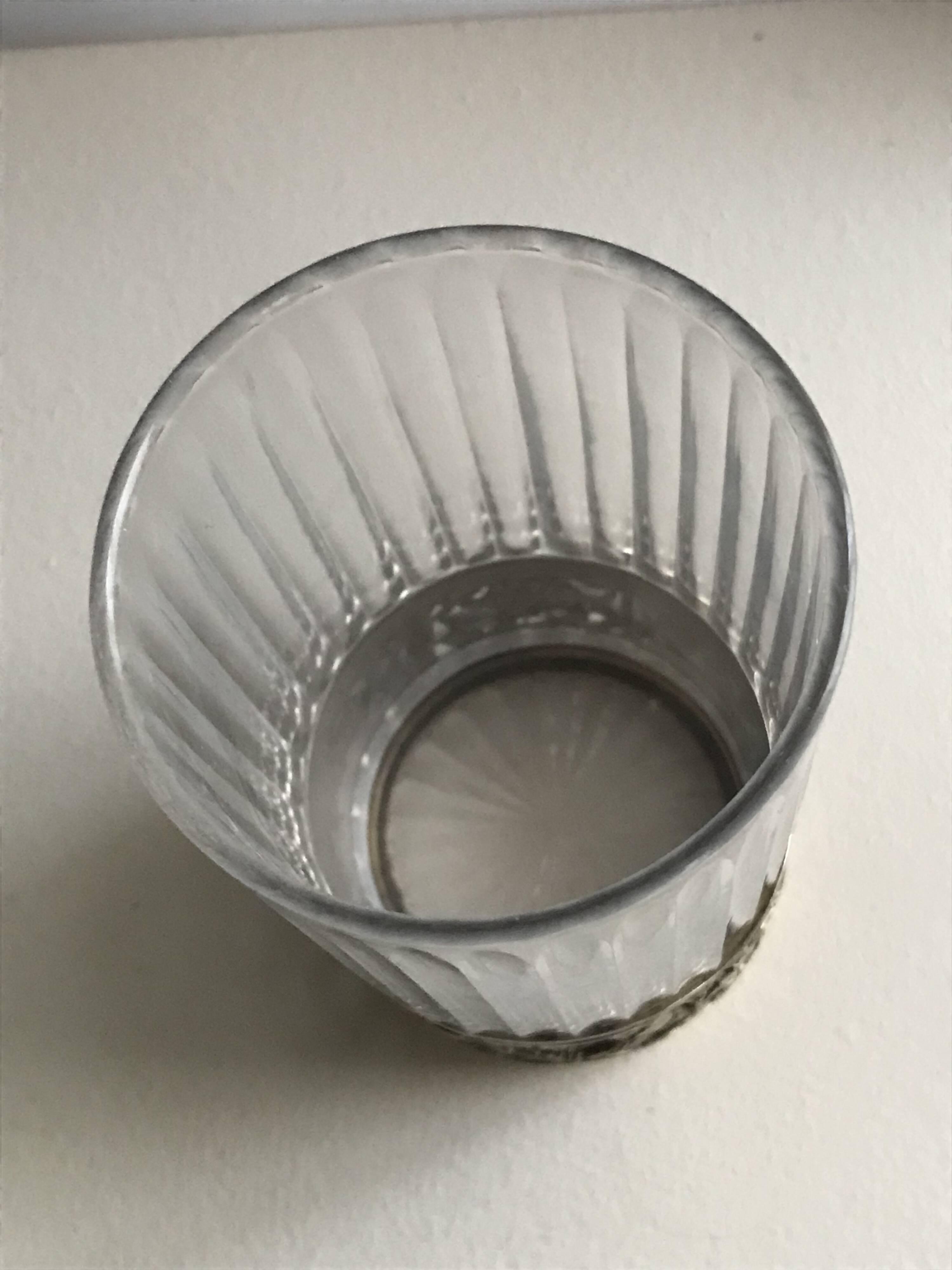 Antique crystal and solid silver tea glass