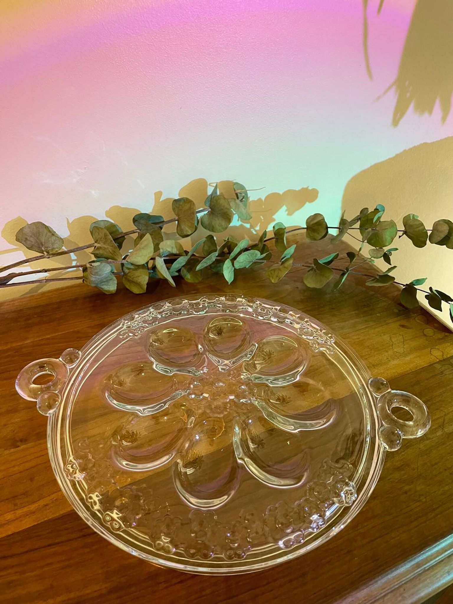 Dish, vintage egg display