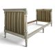 Lit de repos Directoire en bois laqué crème et vert