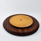 Teak turntable, Scandinavian, large model
