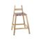 Large Vintage Bar Stool In Wood & Leather, Czechoslovakia 1950s