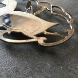 Silver metal duck trivet