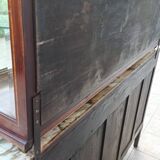 Louis XVI 2-part sideboard in mahogany veneer and precious wood marquetry