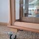 Vintage display cabinet in light wood
