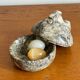 Vintage Marble Chicken with Eggs Sculpture