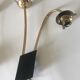 Pair of vintage brass double wall light design 60 years