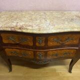 Louis XV style commode, in rosewood marquetry.