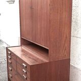 Double teak cabinet from the 1950s by Hans Wegner for RY Mobler, height 180 cm.