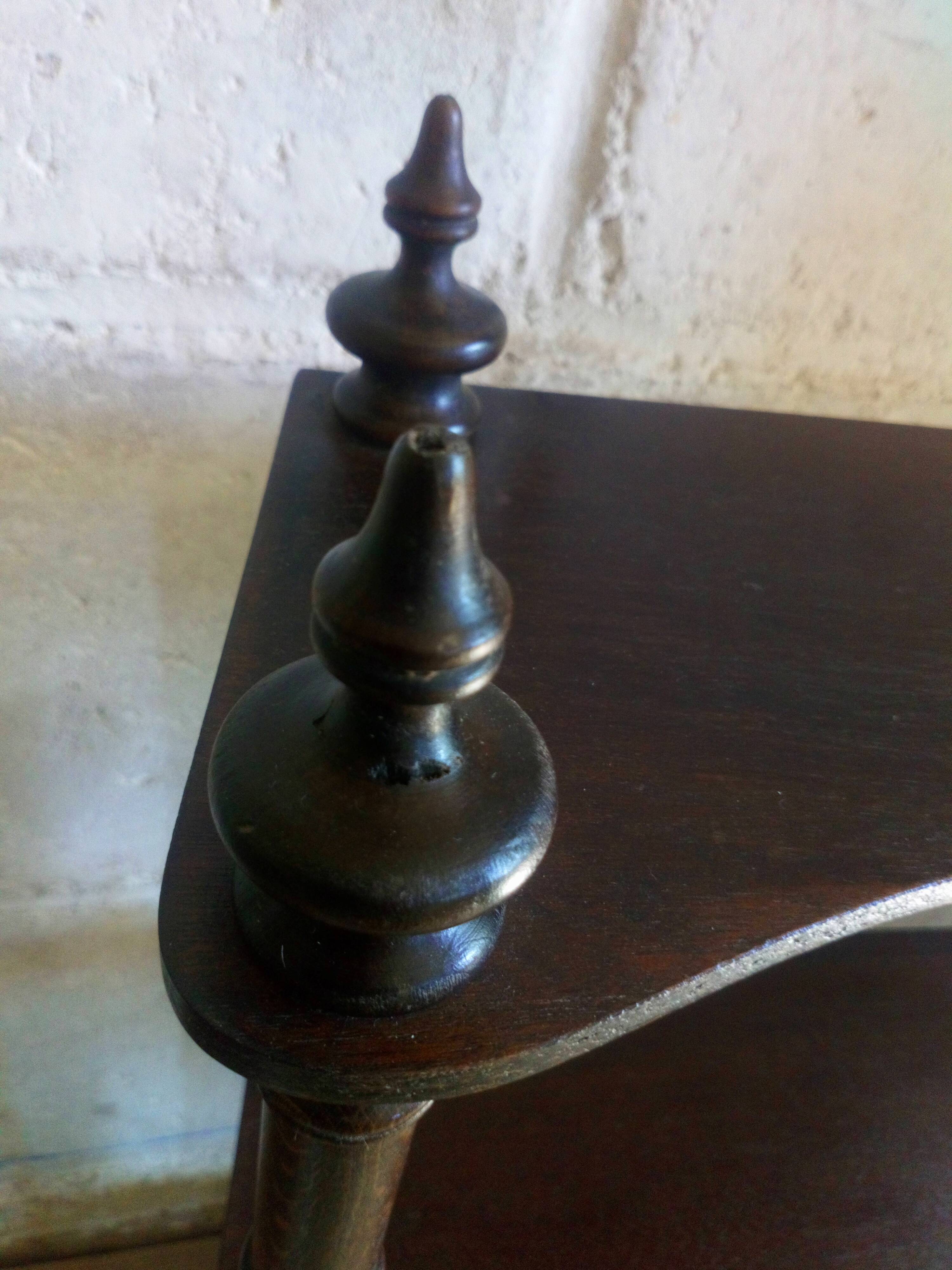 Old wooden shelf turned to hang