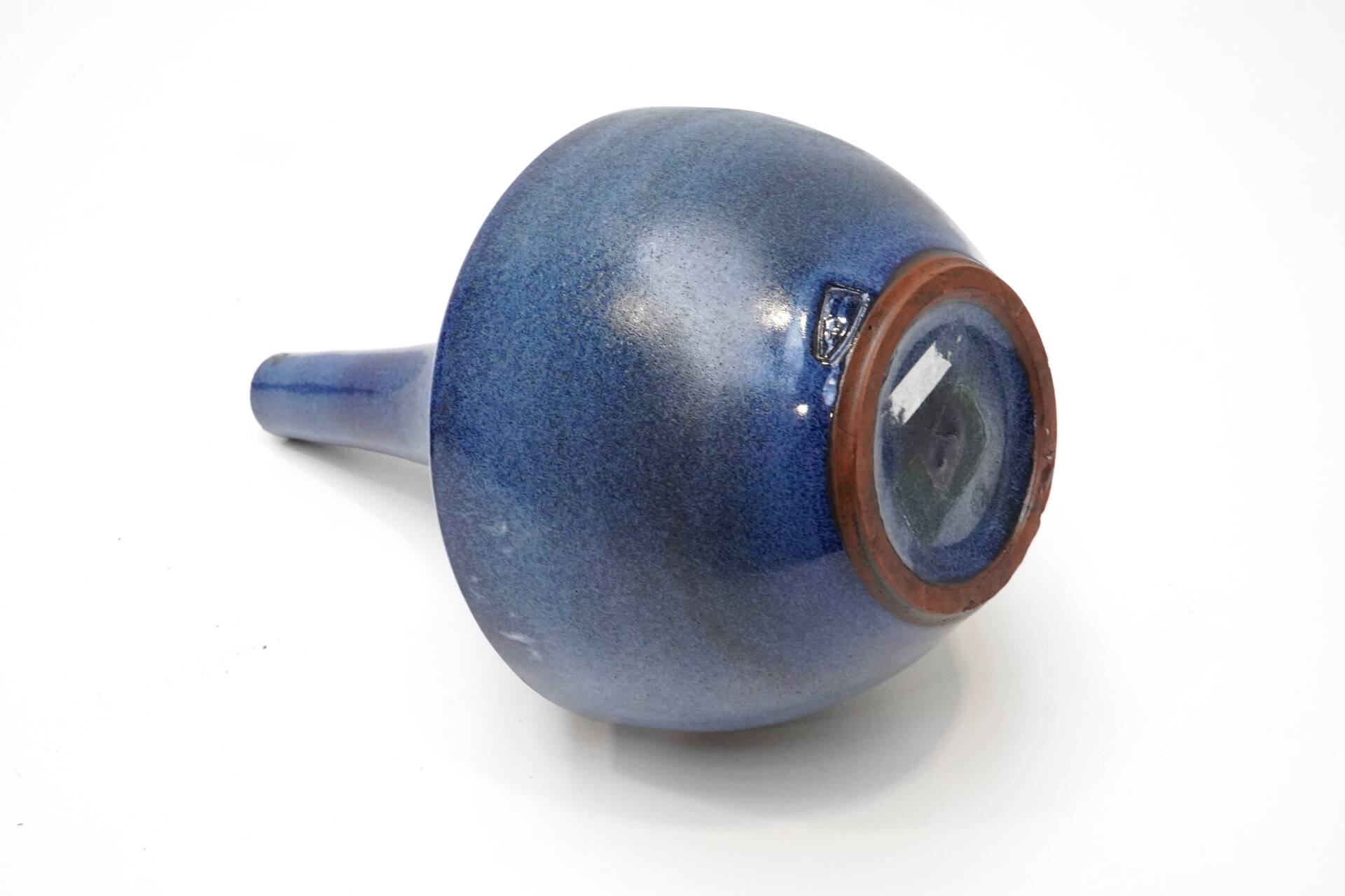 Rogier Vandeweghe, Blue-Glazed Tapered Vase for Amphora