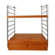 Tomado string shelf with drawer box, stamped