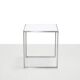 Table d'appoint danoise vintage en chrome et plexiglas