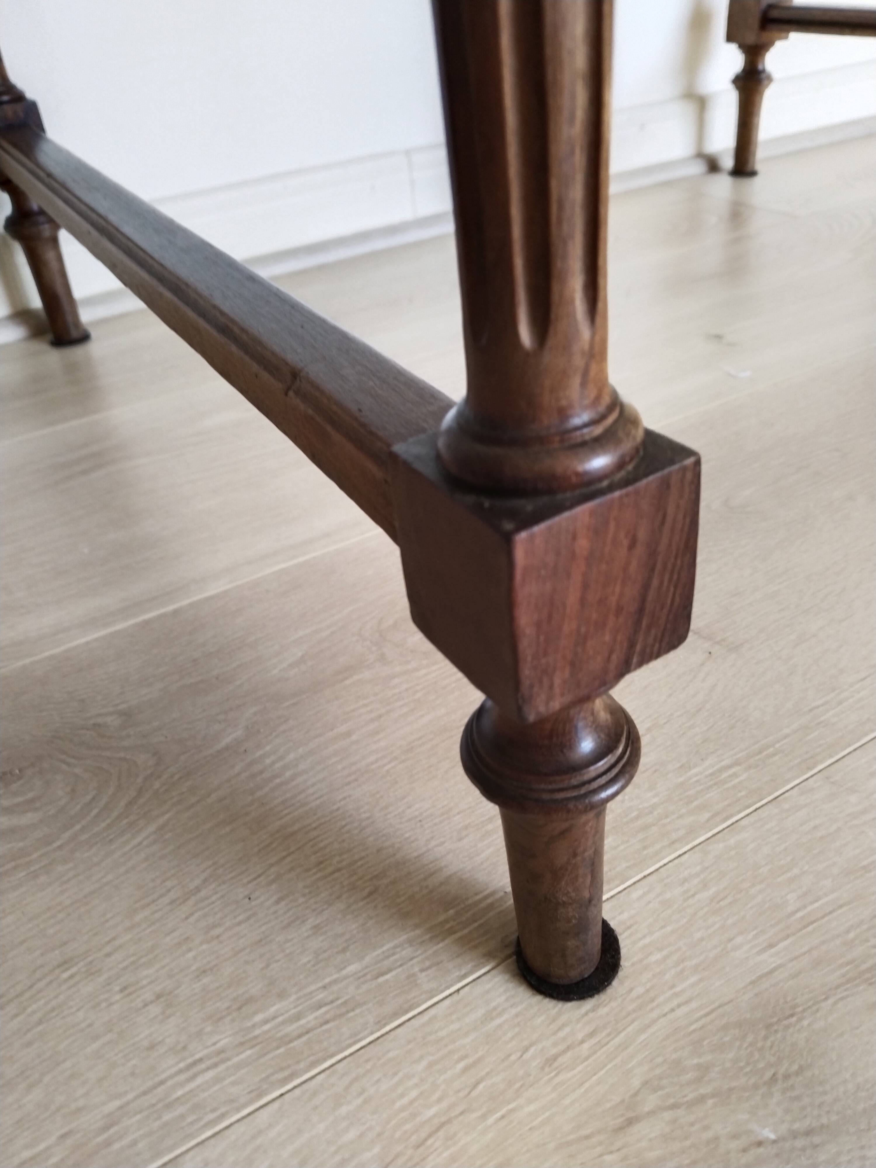 Waxed wooden table, Louis XVI style