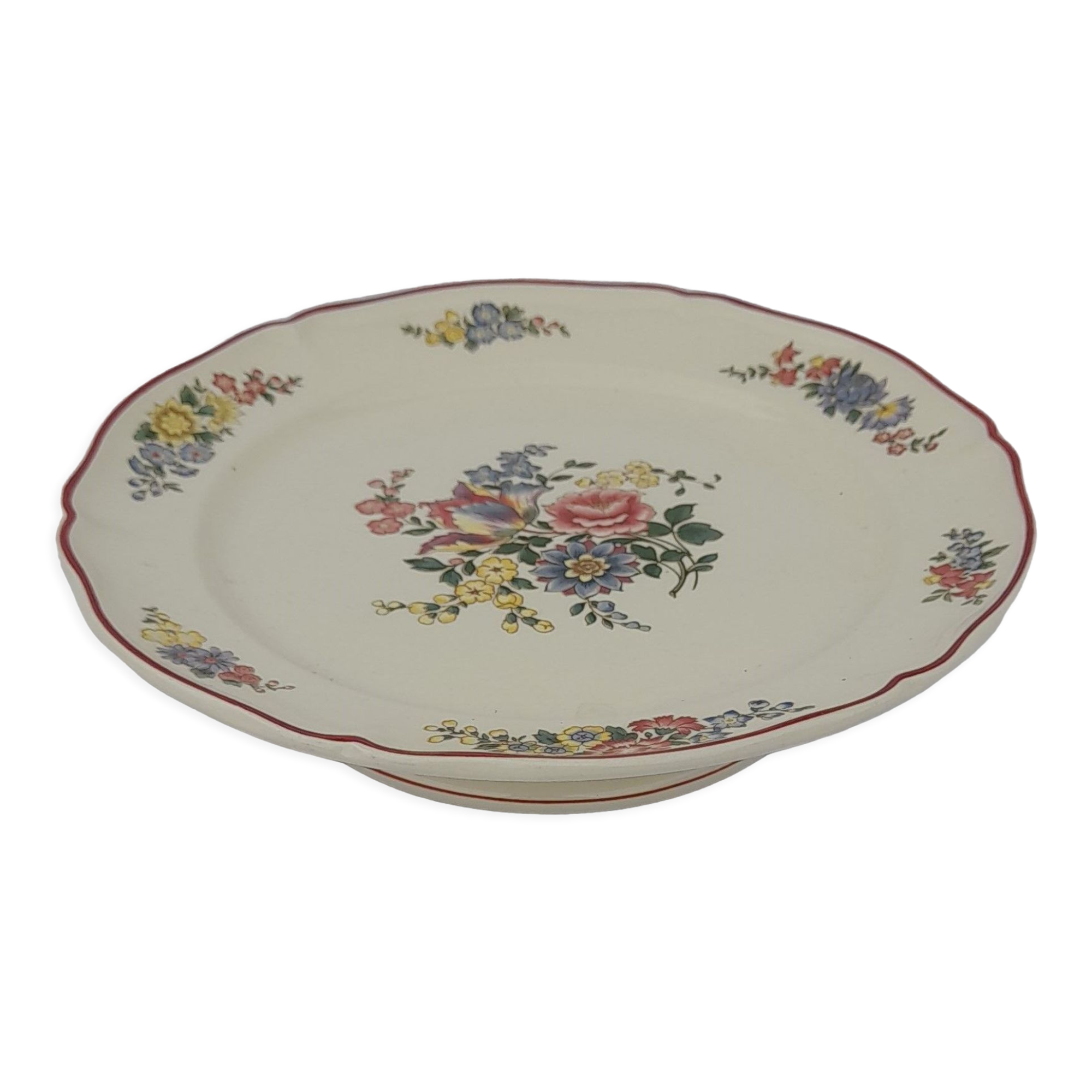 Plate on pedestal Villeroy & Boch model flowers of Montclair diam 23 cm