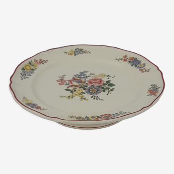 Plat sur piédouche Villeroy & Boch modèle fleurs de Montclair diam 23 cm