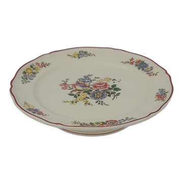 Plat sur piédouche Villeroy & Boch modèle fleurs de Montclair diam 23 cm