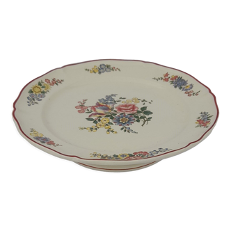 Plat sur piédouche Villeroy & Boch modèle fleurs de Montclair diam 23 cm