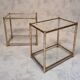 Pair of bamboo sofa ends - golden brass - ca 1980