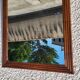 Large old mirror walnut wood frame