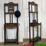 Porte-manteau et porte-parapluie anglais en chêne début XXème