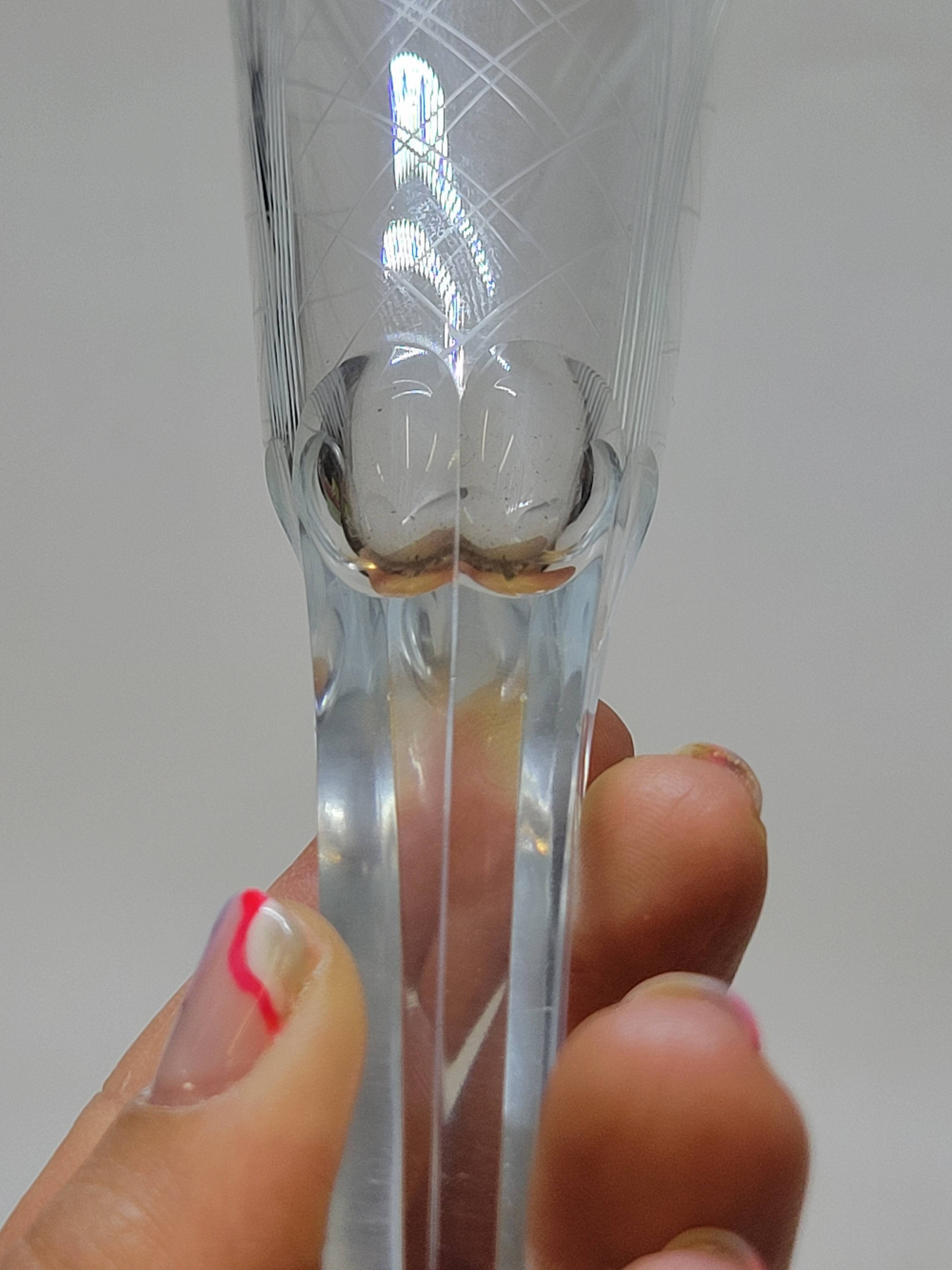 Antique Baccarat / St Louis Cut Crystal Champagne Flute