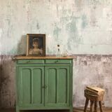 Parisian buffet, aged green patina