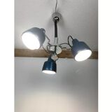 Rolly chandelier 3 blue adjustable spots, 70s