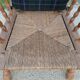 Paire de fauteuils en chêne et paille vintage