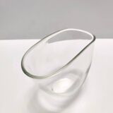 Transparent Hand-Blown Murano Glass Vase, Italy