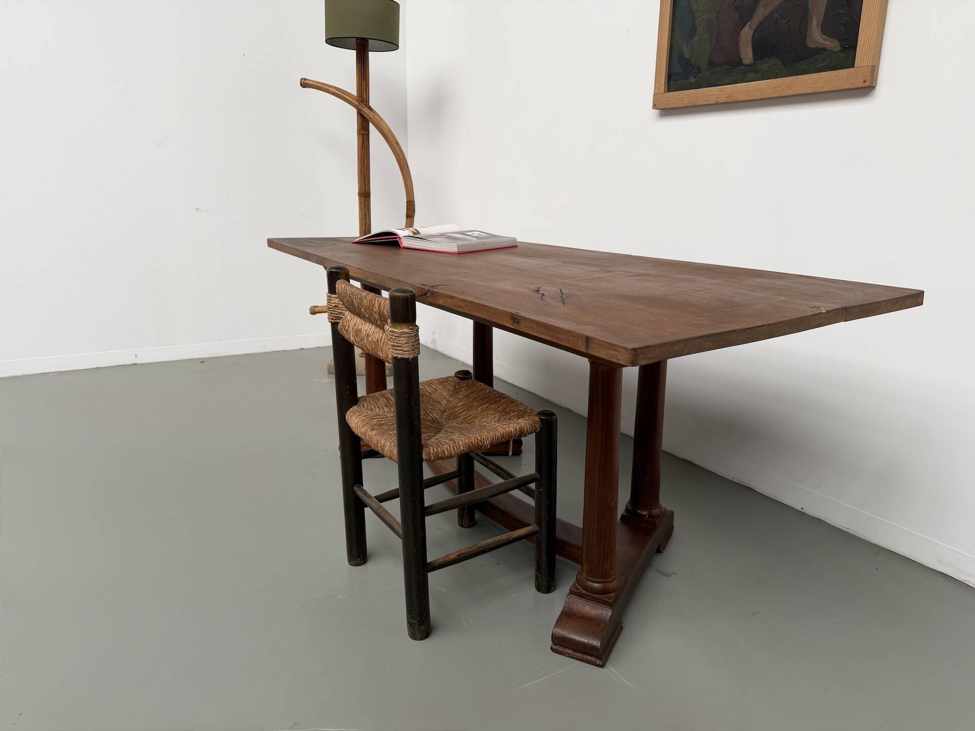 Art Deco dining table or desk in oak and beech – 1930s