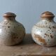 Salt and pepper shaker in Puisaye stoneware by Jean Pierre Prud'homme