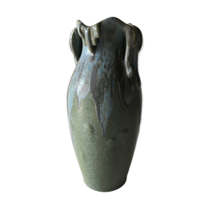 Vase art déco en grès signé