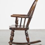 Early 19th century antique English Windsor children's rocking chair