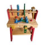 Children's wooden workbench