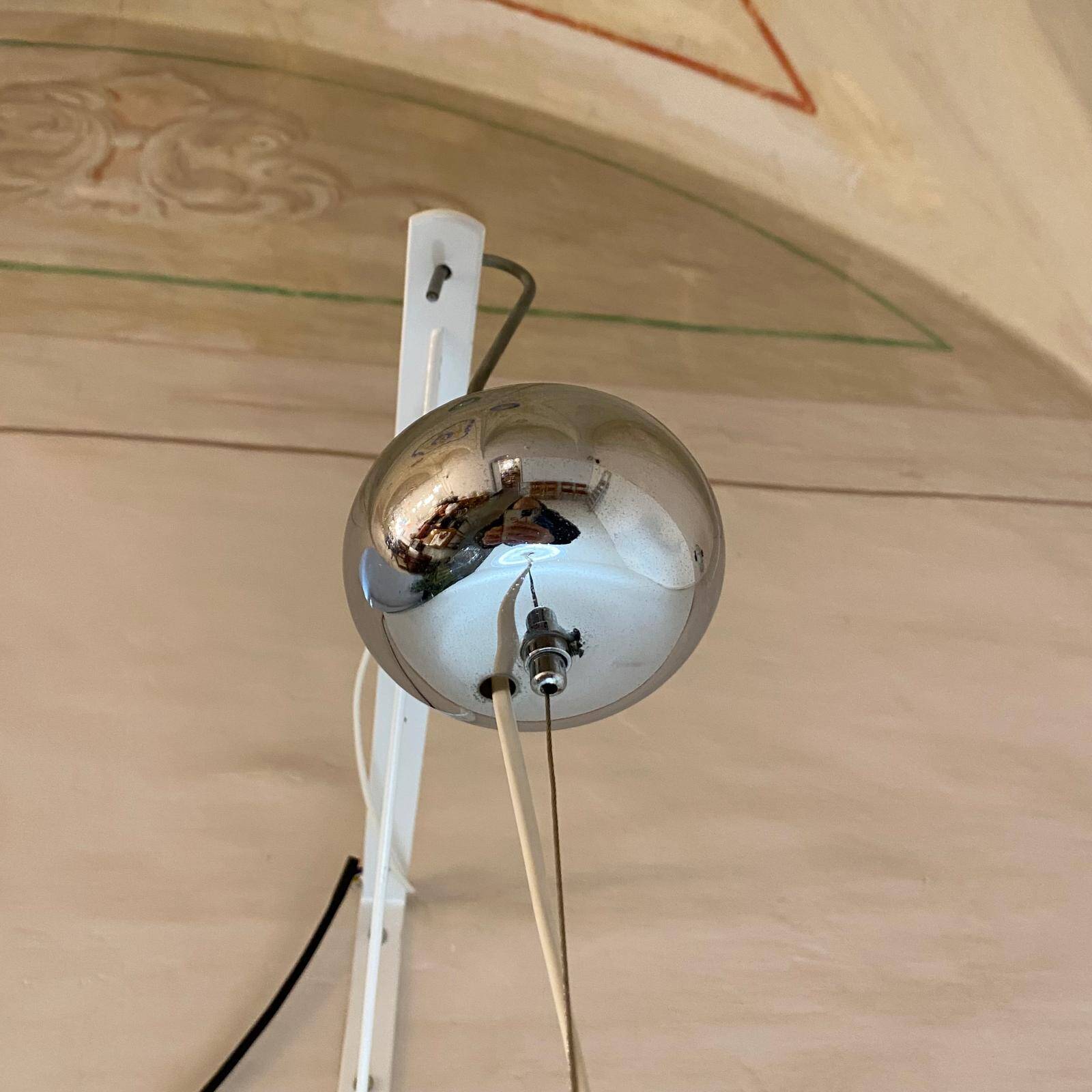 Space Age Design Pendant in Glass, Crystal and Metal